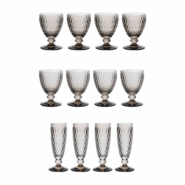 Villeroy & Boch Boston Coloured Wein- & Sektgläser 12er Set Smoke 3