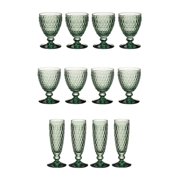 Villeroy & Boch Boston Coloured Weißwein- & Sektgläser Set 12er Set Rot 3