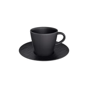 Villeroy & Boch Manufacture Rock Kaffeetasse Mit Untertasse Weiß 17