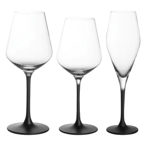 Villeroy & Boch 12er Set Wein- Und Sektgläser Manufacture Rock In Schwarz-transparent 30