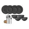 Villeroy & Boch 24er Set Tafelservice Mit Besteck Manufacture Rock In Schwarz 13