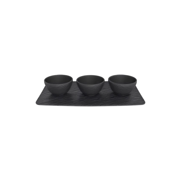 Villeroy & Boch 4er Set Dipschale Manufacture Rock In Schwarz 1