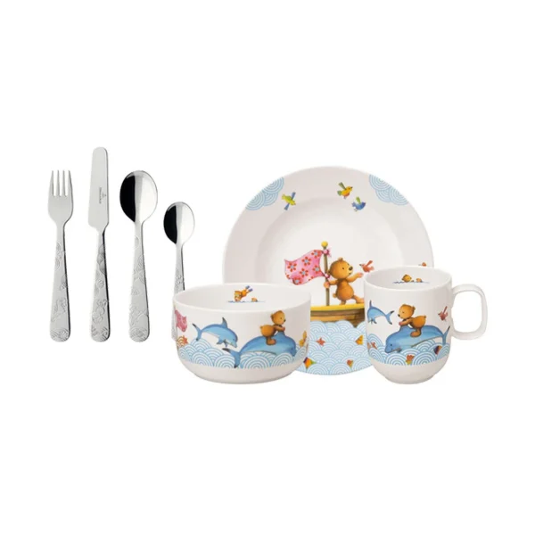 Villeroy & Boch 7er Set Kindergeschirr Happy As A Bear In Bunt 1