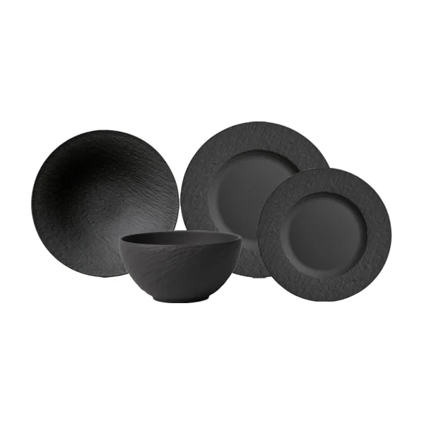 Villeroy & Boch Geschirr-Set Manufacture Rock In Schwarz 1