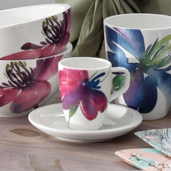 Villeroy & Boch Mokka-/Espressoobertasse Artesano Flower Art In Bunt 3