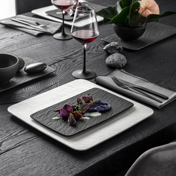 Villeroy & Boch Multifunktionsteller Rechteckig Manufacture Rock In Schwarz 3