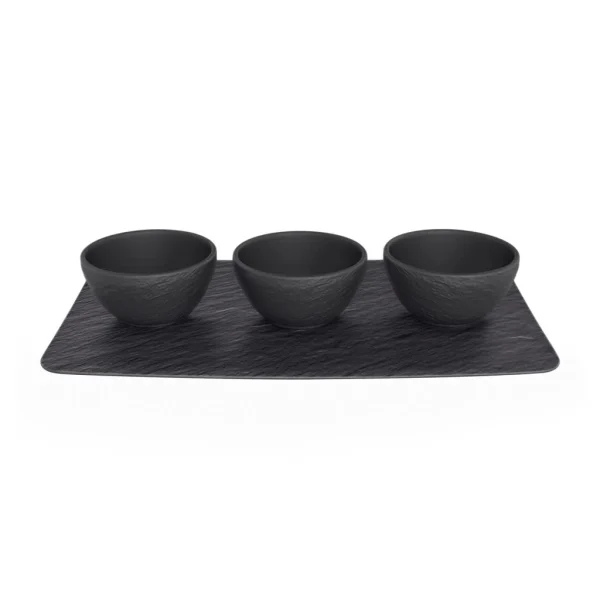 Villeroy & Boch Set Dipschälchen 4tlg. Manufacture Rock In Schwarz 1