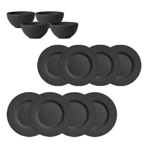 Villeroy & Boch Teller-Set Manufacture Rock In Schwarz 11