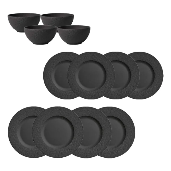 Villeroy & Boch Teller-Set Manufacture Rock In Schwarz 3