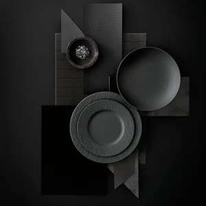 Villeroy & Boch Teller-Set Manufacture Rock In Schwarz 19